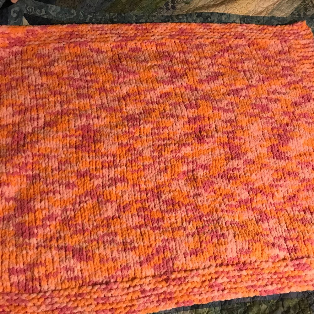 Bright sherbet baby blanket